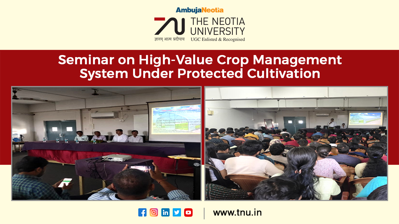 Seminar on High-Value Crop Management System Under Protected ...